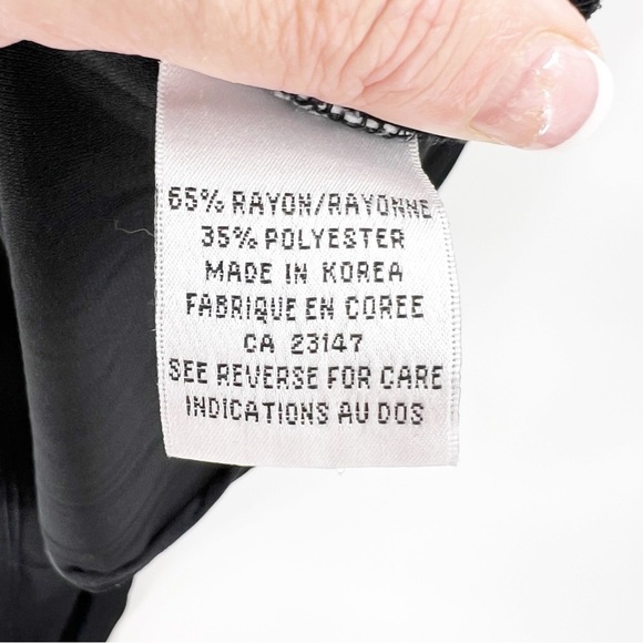 ✅ VINTAGE TALBOTS BLACK MAXI STRETCH KNIT SHIRT DRESS SIZE LARGE - Picture 6 of 6